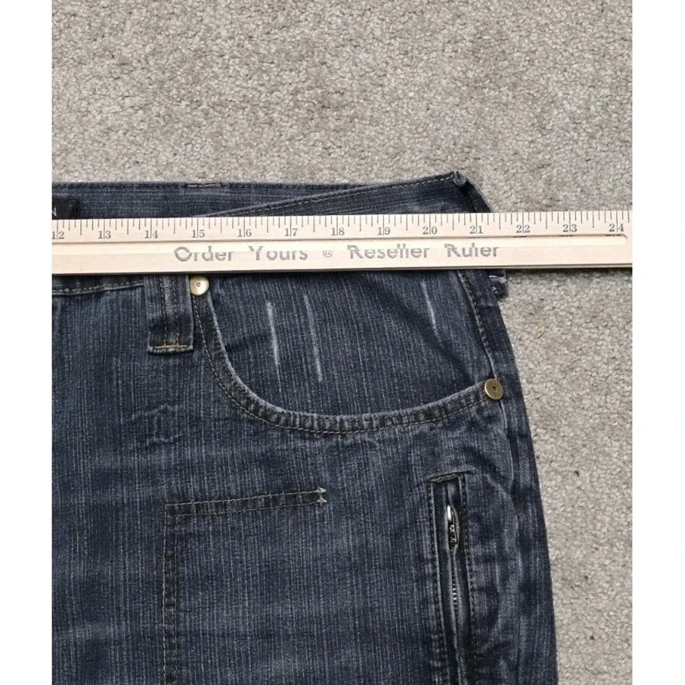 VTG‎ Sean John Baggy Jeans Mens 42x34 8 Pocket Blue Skater Grunge Wide Leg Y2K